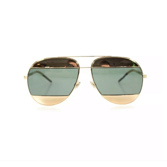 Christian Dior Aviator Split Gold Tone sunglasses - Picture 2 of 7